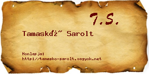 Tamaskó Sarolt névjegykártya